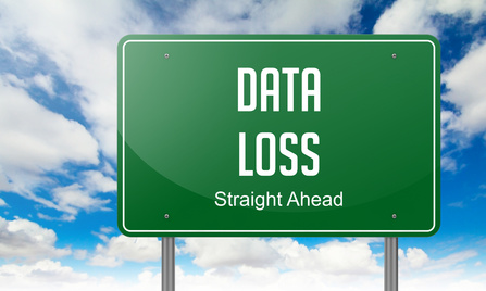 Data Loss on Green Highway Signpost.